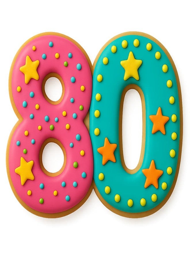 Mighty Gadget Number 80 Cookie Cutter - 3.5x5 Inches, Perfect for 80th Birthdays & Anniversaries (Random Color) - Image 4