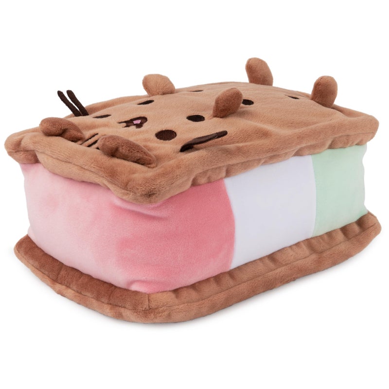 GUND Pusheen Neapolitan Ice Cream Sandwich Pusheen Plush Stuffed Animal for Ages 8 and Up Brown 95 - Image 5