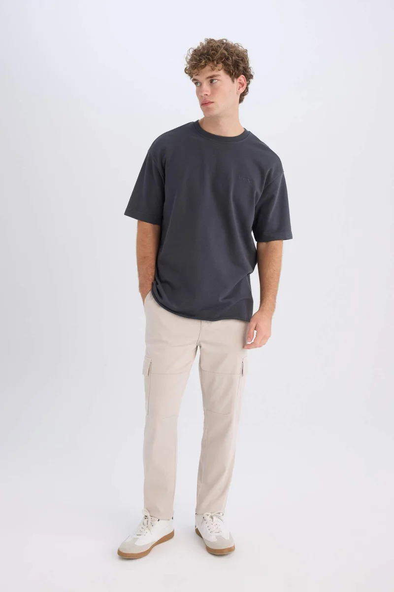 DeFacto Boxy Fit Crew Neck Short Sleeve T-Shirt