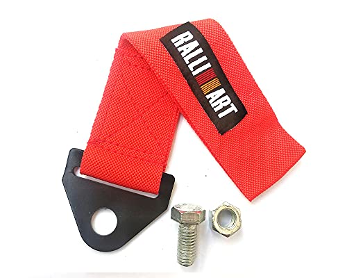 Auto E-Shopping Designer Nylon Car Towing Hook Strap Belt - Red (with Fitting nut Bolts) - 1 Pc. - Image 3