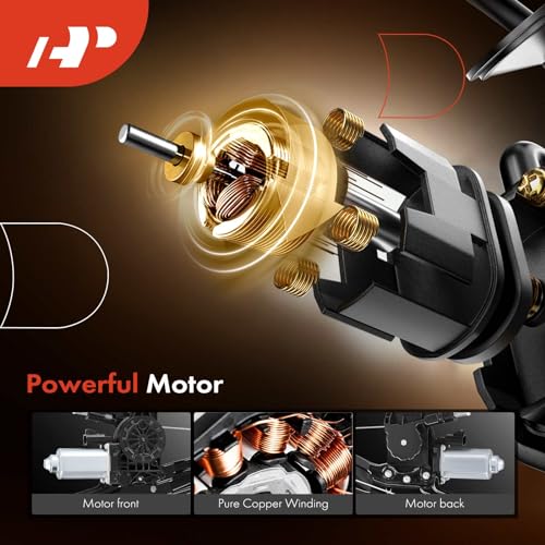 A-Premium Power Window Regulator with Motor Replacement for Buick Rainier 2004-2007 Chevrolet Trailblazer 2002-2009 GMC Envoy Jimmy Isuzu Saab Front Left - Image 4