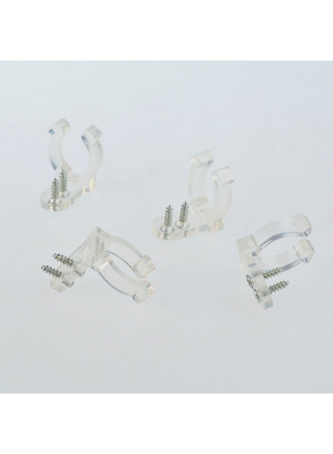 ووب حامل مشابك حبل إضاءة LED من Wobe مكون من 200 قطعة مع 400 قطعة من البراغي، مشابك تثبيت حبل إضاءة شفافة من مادة PVC مقاس 13 مم و1/2 بوصة من البلاستيك لتركيب إضاءة LED على الحائط وتركيبها على البار لحفلات الزفاف - Image 5