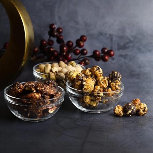WRINGO Glass Bowl for Kitchen Prep, Dessert, Dips, and Candy Dishes, Cake, Snack Bowl Set of 6 Or Nut Bowls, and Microwave Safe Clear Glass Bowls for Mixing, Storing Size 3.5 Inch (WR-11), 100 ml - Image 3
