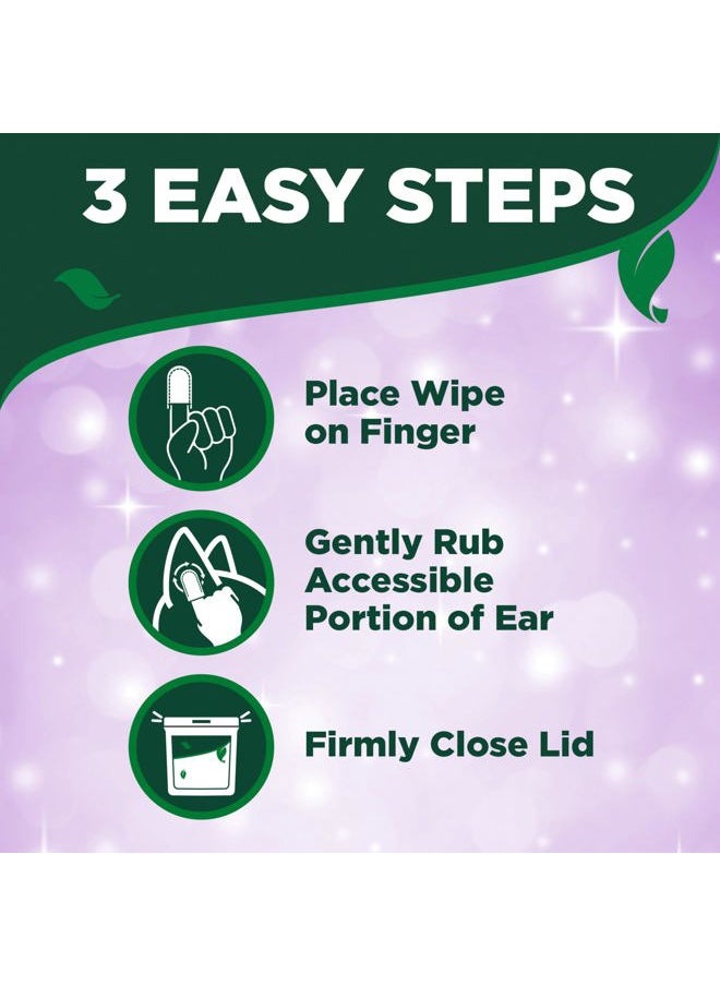Vet's Best Ear Relief Finger Wipes, Ear Cleansing Finger Wipes for Dogs, Sooths & Deodorizes, 50 Disposable Wipes  - Image 4