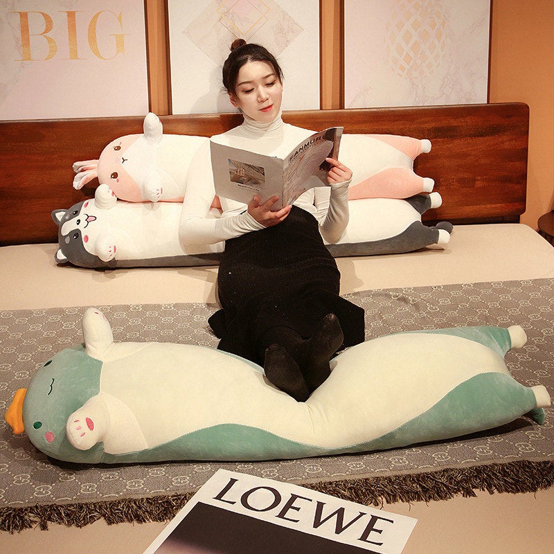 Cartoon Ice Silk Long Pillow For Girls Sleeping Bed With Legs For Boys Pillow Cushion Large Back Cushion Removable And Washable - Image 3
