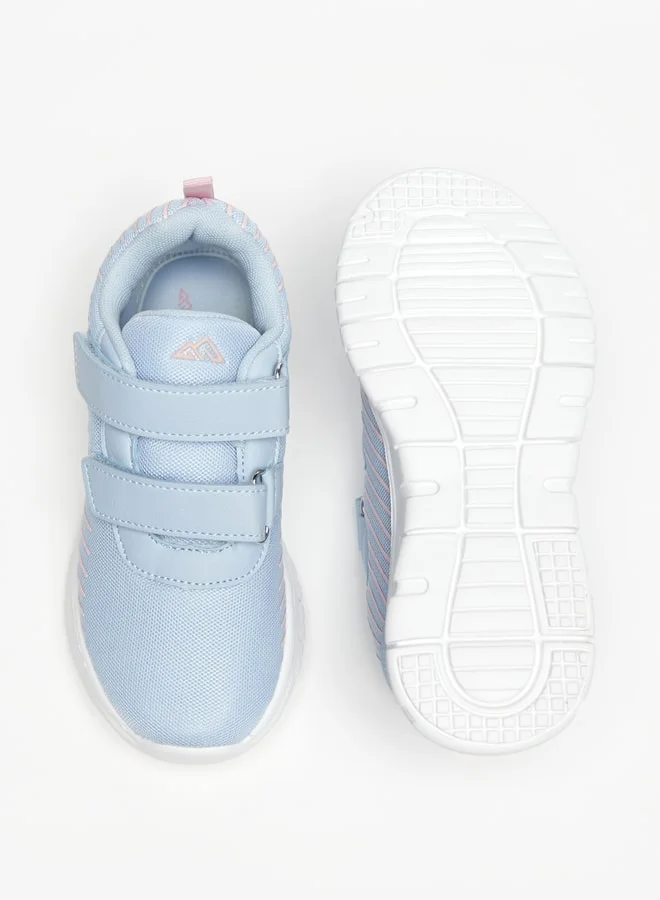 شو اكسبرس Girls Textured Sports Shoes with Hook and Loop Closure