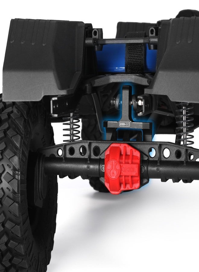 COOWOO RC Link Riser, Increased Ground Clearance Rear Link Riser Upgrade Part for 1/10 SCX10 II RC Trucks - Made of Aluminum Alloy(Black) - Image 4
