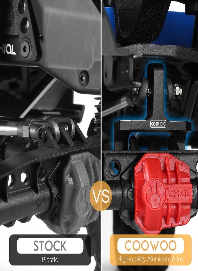 COOWOO RC Link Riser, Increased Ground Clearance Rear Link Riser Upgrade Part for 1/10 SCX10 II RC Trucks - Made of Aluminum Alloy(Black) - Image 2