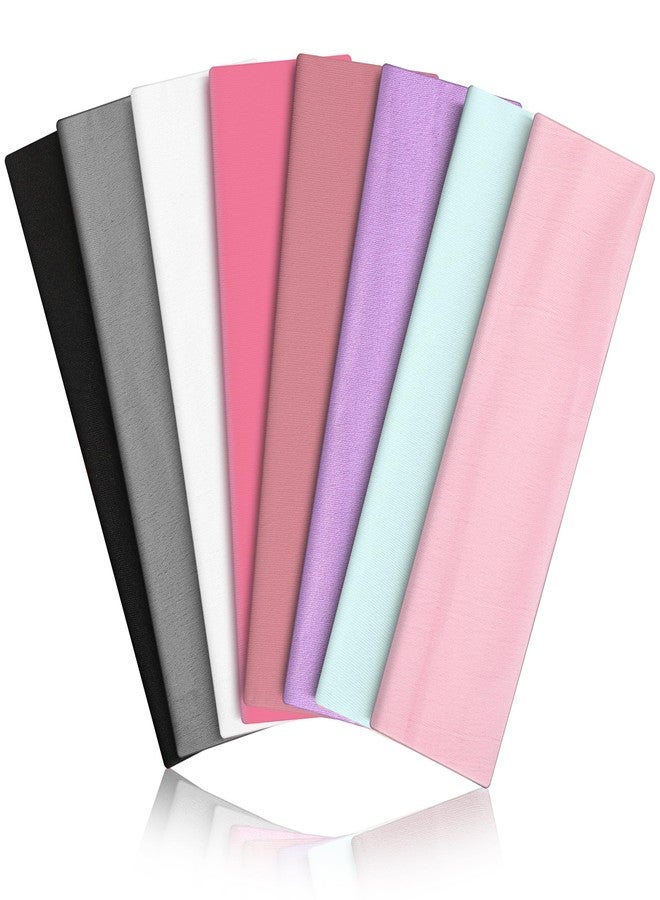 VANRUID Headbands for Women 8PCS [Summer-Exclusive Headband], Non Slip Sports Headband Elastic Soft Running Fashion Headband Absorb Sweat Headbands for Working Out, Travel - Image 1