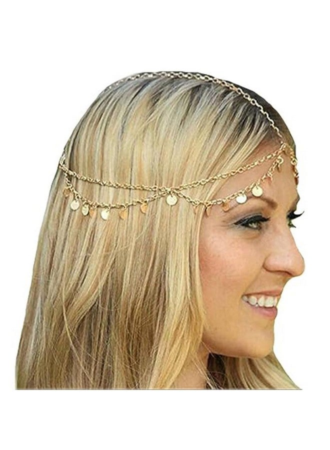 أوكملا الذهب الترتر رئيس سلسلة مجوهرات مهرجان الهالوين حفلة موسيقية زي إكسسوارات الشعر عصابات الموضة أغطية الرأس للنساء والفتيات - Image 1