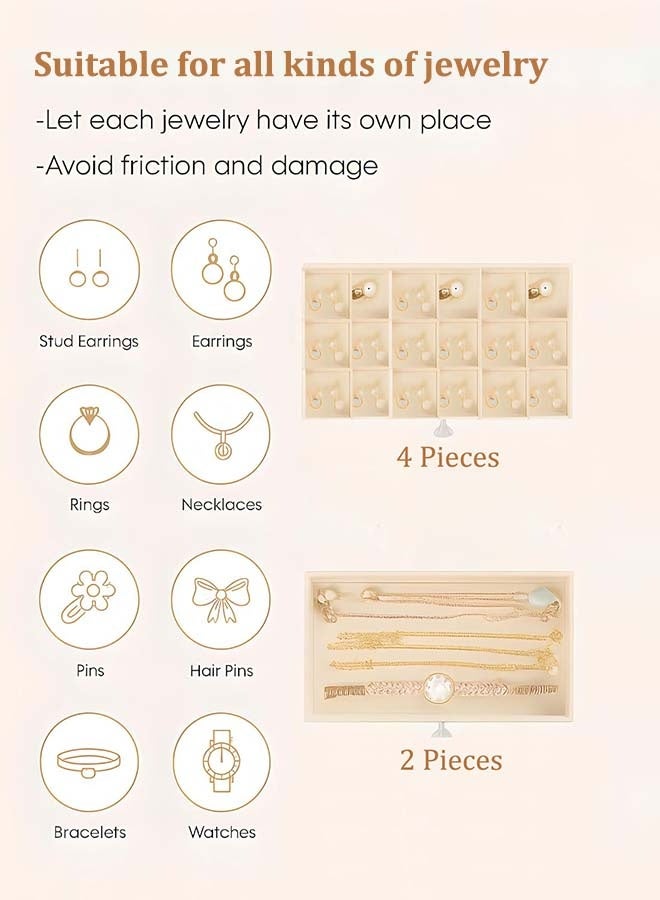 ثمانية فيبيهاوس منظم المجوهرات صندوق منظم مجوهرات أكريليك علبة تنظيم المجوهرات صندوق المجوهرات منظم مجوهرات بخمسة أدراج منظم إكسسوارات علبة إكسسوارات صناديق مجوهرات شفافة للنساء منظم مجوهرات تنظيمات اكسسوارات حافظة عرض مجوهرات قابلة للفصل لحمل الأقراط والأساور والقلائد والخواتم منظمات مجوهرات(رمادي) - Image 5