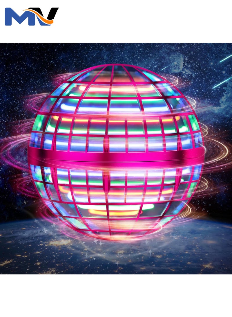 MAGIC VAULT - Flying Orb Ball Toy, Hover Ball Boomerang Fly Fidget Spinner, Cool Toys Gifts for 6 7 8 9 10 11 12+ Years Old boy Girls Teens, Hand Mini Drone Cosmic Globe, Indoor Outdoor Toys (Pink) - Image 1