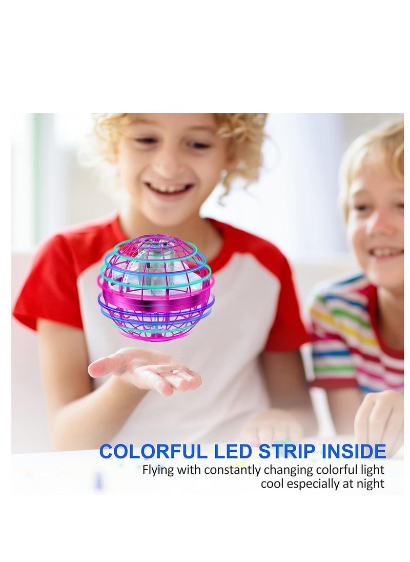 MAGIC VAULT - Flying Orb Ball Toy, Hover Ball Boomerang Fly Fidget Spinner, Cool Toys Gifts for 6 7 8 9 10 11 12+ Years Old boy Girls Teens, Hand Mini Drone Cosmic Globe, Indoor Outdoor Toys (Pink) - Image 1