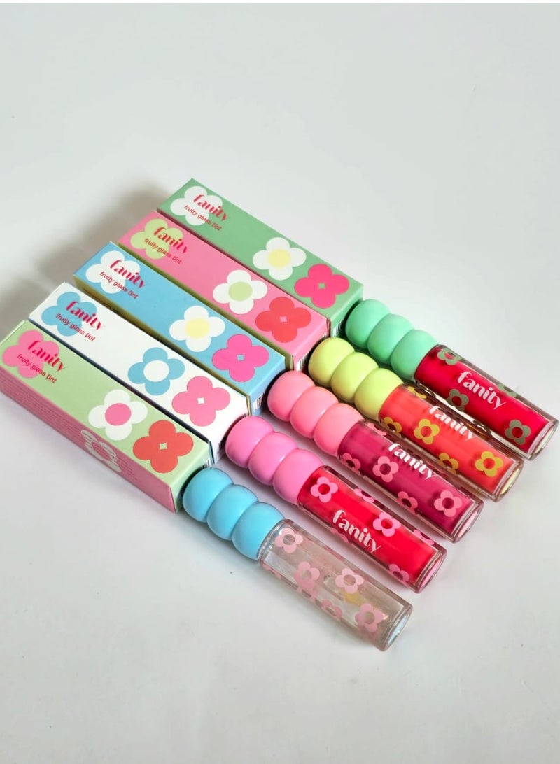 فانيتي مجموعة مرطب شفاه للشفاه، مرطب شفاه، مرطب شفاه مقاوم للماء، 5 الوان مميزة - Image 1