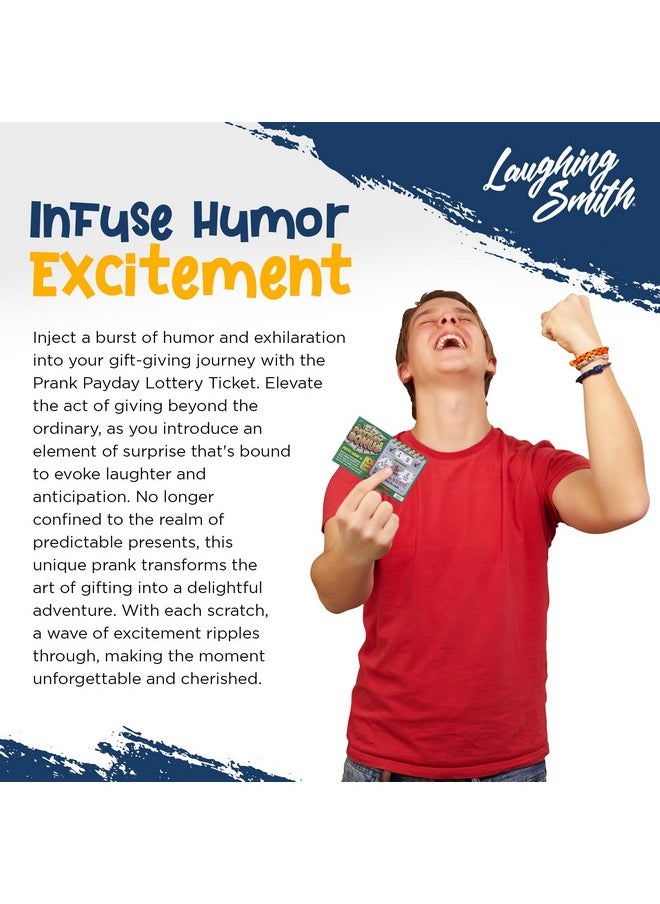 Laughing Smith - 10 X Payday Bonus Prank Lottery Ticket Fake Lottery Tickets And Prank Gag Scratch Off Cards Hilarious Fake Scratch Tickets Funny Party Gifts & Gag Birthday Pranks For Men & Women - Image 1