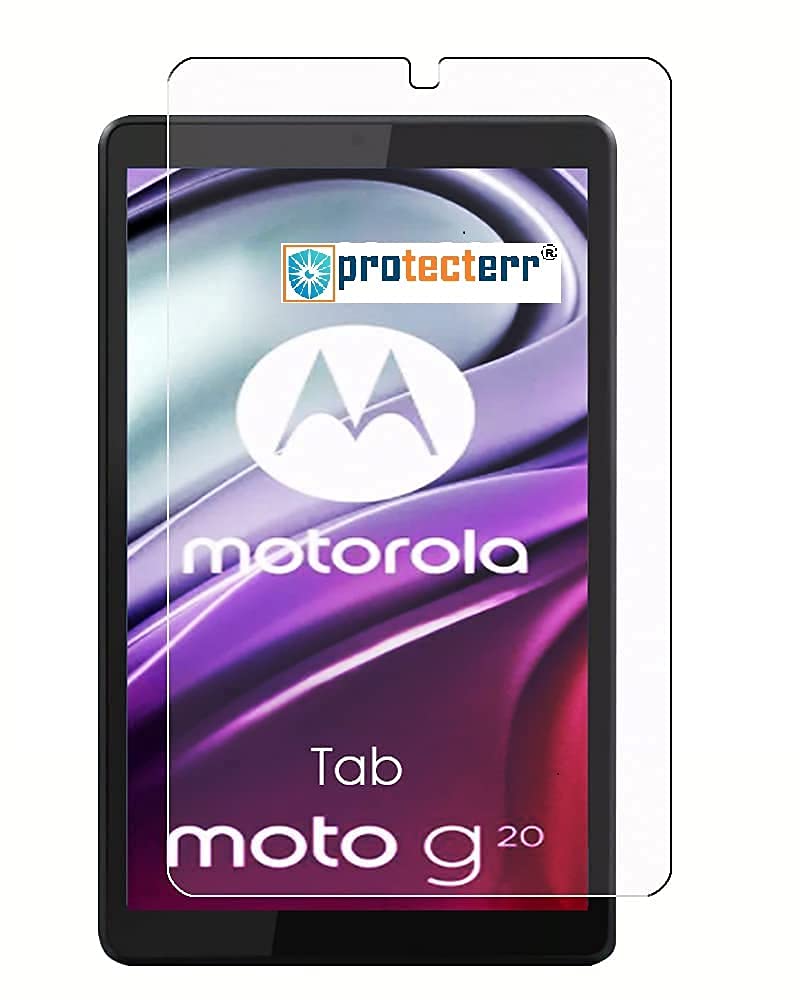 PROTECTERR 9H Unbreakable Screen Protector Compatible with MOTO TAB G20 (8 INCH) Tablet with Full Screen Coverage With Installation Kit [Transparent] - Image 1