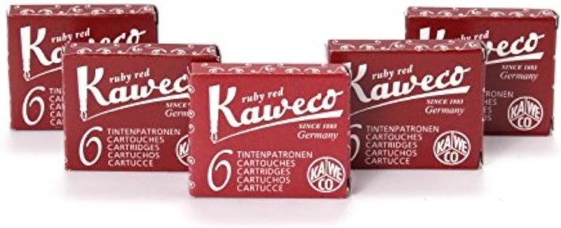 Kaweco Kaweco Fountain Pen Ink Cartridges short Ruby Red Red 30 pc  - Image 1