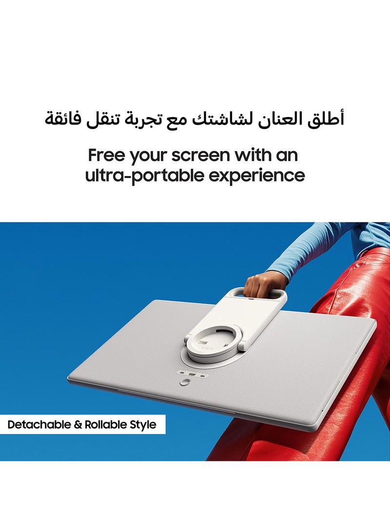 Samsung 27 Inch LSM7F The MovingStyle 4K QHD 120 Hz Portable Smart Touch Screen, HDR 10+, Dolby Atmos, Smart TV Apps, Built-in Battery, Detachable & Rollable Stand, UA27LSM7FAXXZN (2026 - UAE Version) UA27LSM7FAXXZN black - Image 4