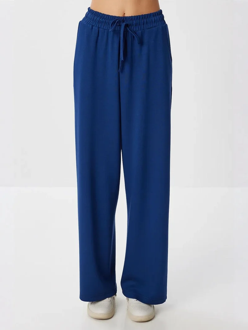 Lovely Istanbul ISTANBUL Polo Collar Sweater and Wide Leg Pants Two-Piece Set