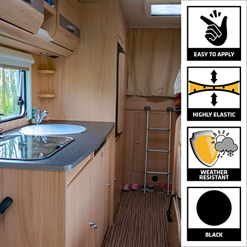 SIKA سيكافليكس-221 مادة لاصقة/مانعة تسرب متعددة الأغراض من البولي يوريثان، 10.1 أونصة سائلة، سوداء – مانع تسرب مرن دائم، قابل للرمل والدهان، غير تآكلي، يلتصق بالمعادن، والبلاستيك والمزيد - Image 2