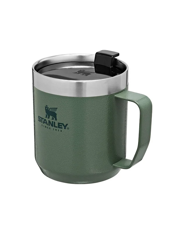 Stanley Stanley Classic Legendary Camp Mug 0.35L / 12 OZ Hammertone Green â€“ Vacuum insulated Tumbler | Stainless steel camp mug | BPA-free thermal cup |Dishwasher safe | Single server brewer compatible