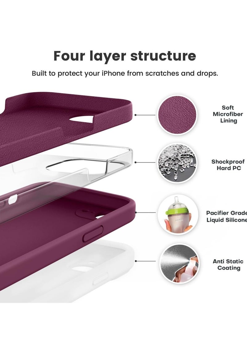 Raxoom Liquid Silicone Case for iPhone 16e (6.1-Inch) â€“ Soft Anti-Scratch Shockproof Protective Cover with Camera Protection, Microfiber Lining, Durable Slim Lightweight Design, Anti-Fingerprint Grip Case â€“ Marron Color - Image 3