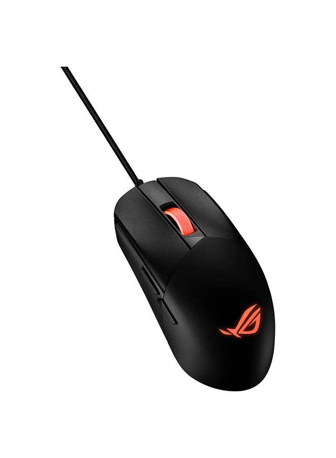 أسوس ماوس الألعاب ASUS P518 ROG Strix Impact III شبه متماثل، خفيف الوزن، مستشعر 12000 نقطة في البوصة، 5 أزرار قابلة للبرمجة، مفاتيح قابلة للتبديل، كابل بارا كورد، ماوس ألعاب GPS، أسود - Image 2