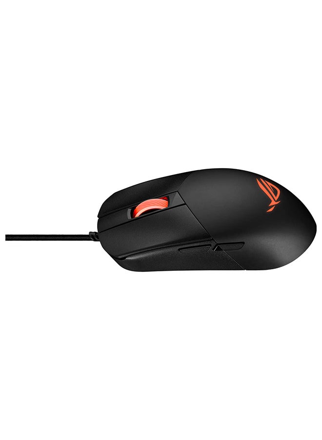 أسوس ماوس الألعاب ASUS P518 ROG Strix Impact III شبه متماثل، خفيف الوزن، مستشعر 12000 نقطة في البوصة، 5 أزرار قابلة للبرمجة، مفاتيح قابلة للتبديل، كابل بارا كورد، ماوس ألعاب GPS، أسود - Image 3