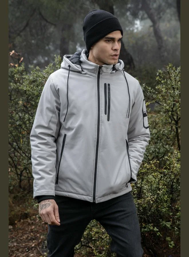 Buratti Regular Fit Jacket with Detachable Hood and Pockets, Men's Jacket 497ALBERT