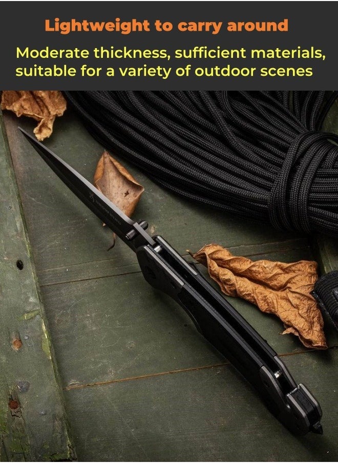 Browning - Multifunctional Stainless Steel Laser Pattern Folding Knife G10 Handle All-Steel Portable Outdoor Folding Knife Outdoor Camping Fruit Knife - Image 1