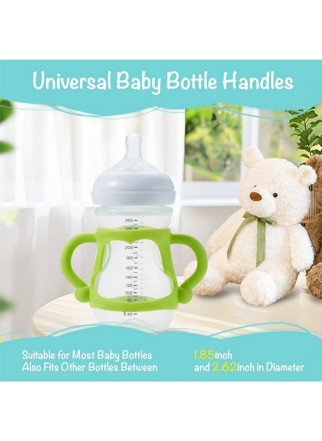 VanPet - VANPET Baby Bottle Handles for Avent Natural Baby Bottle, Easy-Grip Transitional Sippy Cup Handles, Compatible with Philips Avent Natural Baby Bottle 9 oz, BPA Free (White+Blue+Green) - Image 1