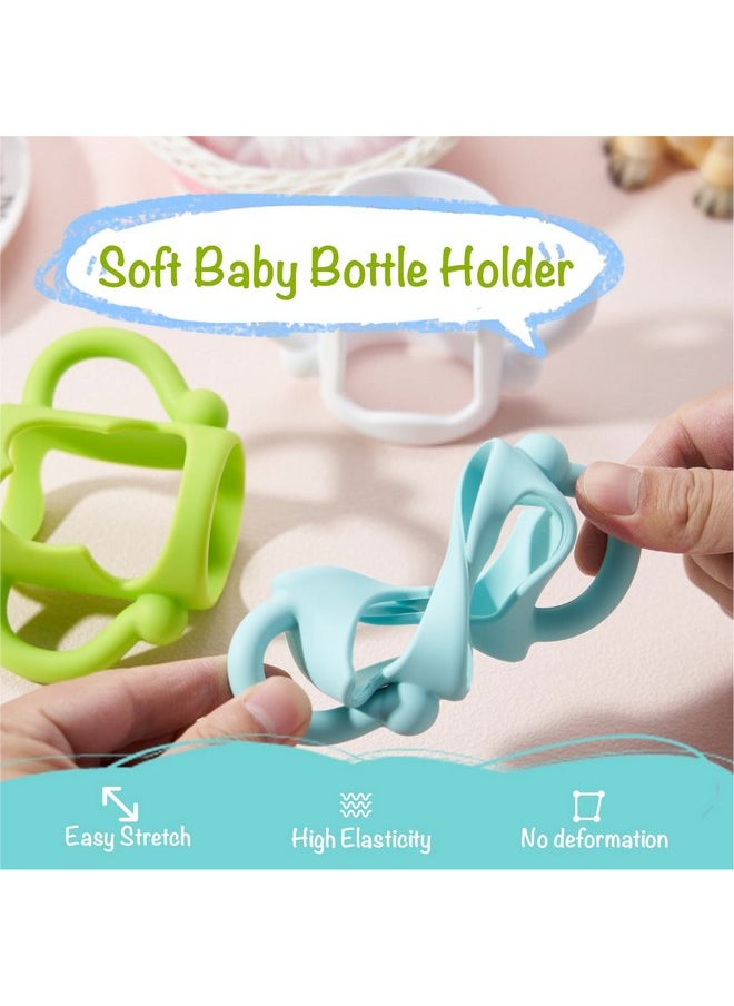 VanPet - VANPET Baby Bottle Handles for Avent Natural Baby Bottle, Easy-Grip Transitional Sippy Cup Handles, Compatible with Philips Avent Natural Baby Bottle 9 oz, BPA Free (White+Blue+Green) - Image 1