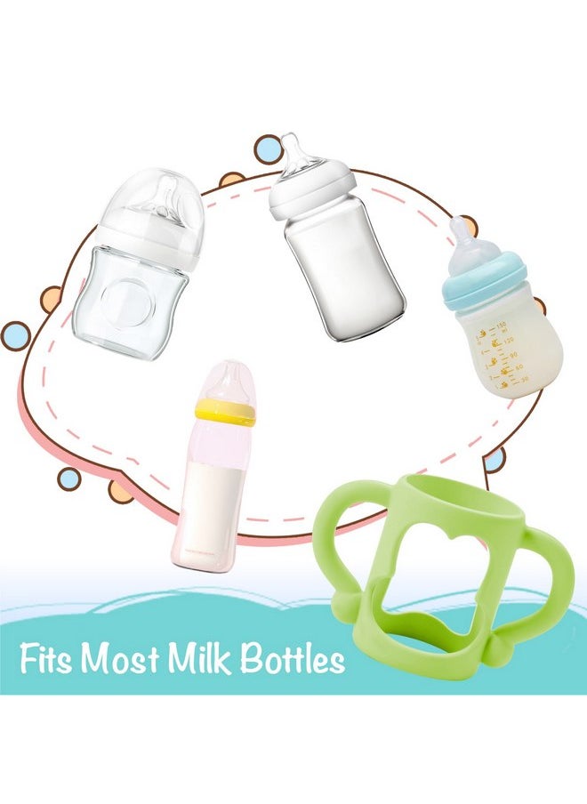 VanPet - VANPET Baby Bottle Handles for Avent Natural Baby Bottle, Easy-Grip Transitional Sippy Cup Handles, Compatible with Philips Avent Natural Baby Bottle 9 oz, BPA Free (White+Blue+Green) - Image 1