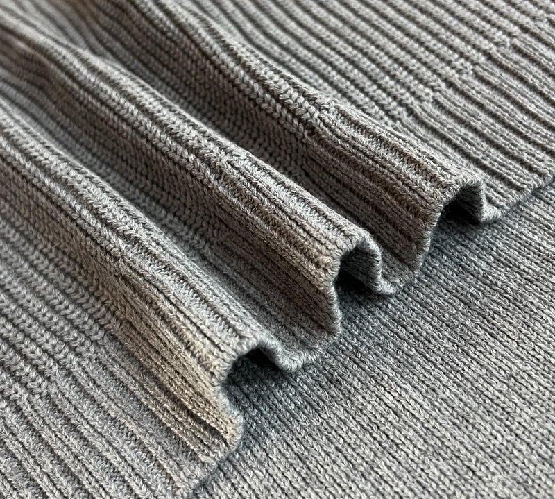 sexycherry Women Casual Grey Sweater Dress Mock Neck Long Sleeve Cold Shoulder Knit Loose Stretchy Pullover Sweater Winter Dresses Split Side(Small) - Image 5