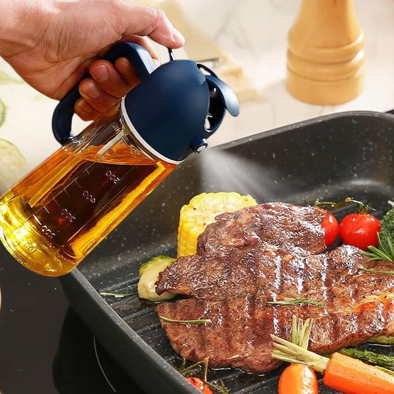 TASKHOUSE Oil Dispenser Sprayer for Kitchen 630ml 2 in 1 Olive Oil Sprayer Oil Pourer Spray and Pour Oil Dispensing Sprayer for Kitchen Salad Barbecue Blue - Image 5