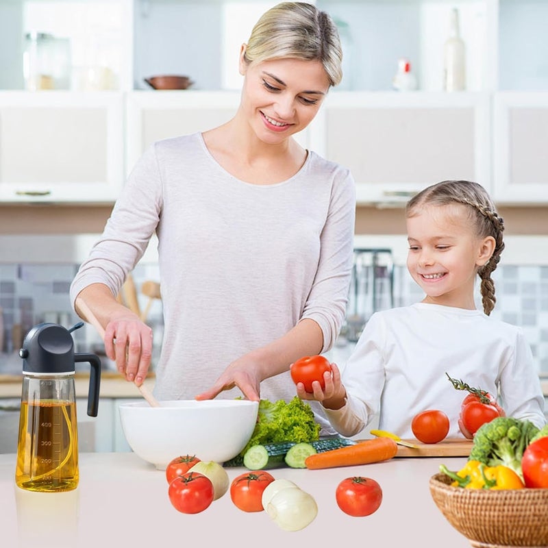 TASKHOUSE Oil Dispenser Sprayer for Kitchen 630ml 2 in 1 Olive Oil Sprayer Oil Pourer Spray and Pour Oil Dispensing Sprayer for Kitchen Salad Barbecue Blue - Image 3