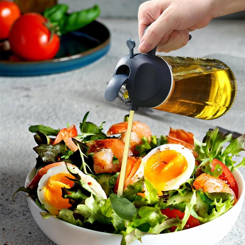 TASKHOUSE Oil Dispenser Sprayer for Kitchen 630ml 2 in 1 Olive Oil Sprayer Oil Pourer Spray and Pour Oil Dispensing Sprayer for Kitchen Salad Barbecue Blue - Image 4
