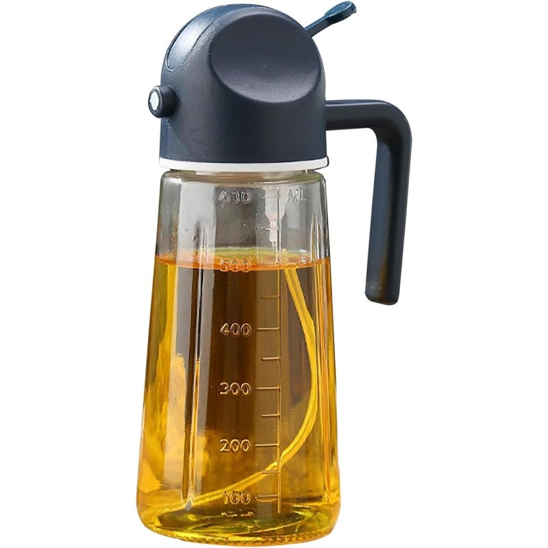 TASKHOUSE Oil Dispenser Sprayer for Kitchen 630ml 2 in 1 Olive Oil Sprayer Oil Pourer Spray and Pour Oil Dispensing Sprayer for Kitchen Salad Barbecue Blue - Image 1