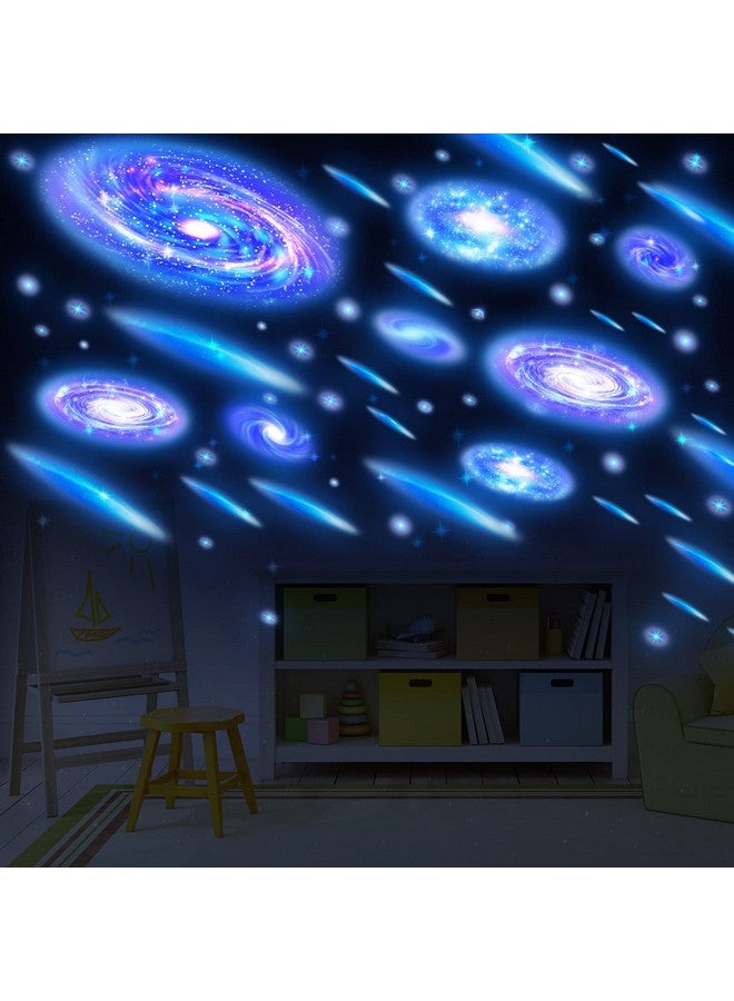Spakon Glow in The Dark Stars for Ceiling Stickers Galaxy Wall Decals 289 Pcs Ceiling Stars Glow in The Dark and Planets Wall Stickers for Bedroom Birthday Party Favors - Image 4