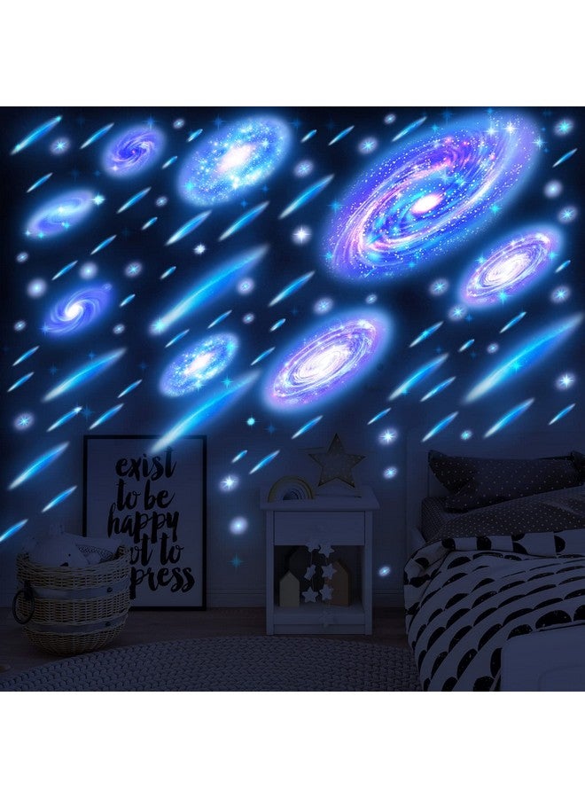 Spakon Glow in The Dark Stars for Ceiling Stickers Galaxy Wall Decals 289 Pcs Ceiling Stars Glow in The Dark and Planets Wall Stickers for Bedroom Birthday Party Favors - Image 1