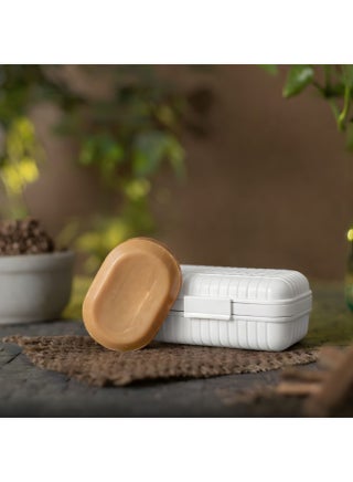 Set of 2 Portable Soap Cases with Lids – Leak-Resistant Travel Soap Holders (White & Green) for Bathroom, Camping & Travel