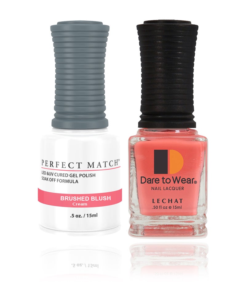 Lechat Perfect Match Gel Nail Polish 15ml Soak Off Long Lasting High Shine UV LED Gel Non Toxic Easy Application Wide Color Range for Manicure and Pedicure Brushed Blush PMS237