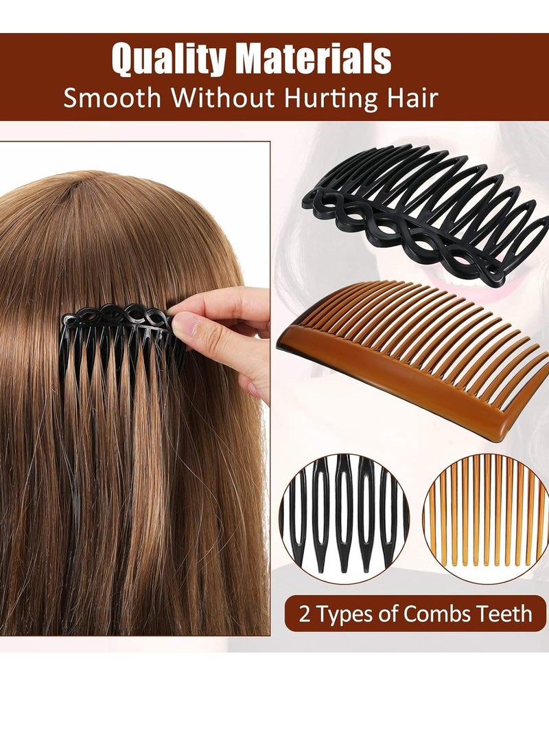 Chuangdi - 24 Pieces French Hair Side Combs Set Plastic Twist Comb Hair Clip Combs Accessories for Women(9 Teeth Side, 11 Teeth Side, 23 Teeth Side) - Image 1
