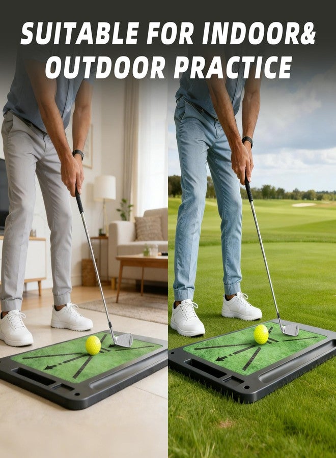 Kasinali Golf Hitting Mats Practice Mat Outdoor Indoor Training Chipping Show Swing Path Feedback 3 Replaceable Turf Mat with No-Slip Heavy Duty Rubber Backing Golf Accessories Men Dad Husband Gifts - Image 5