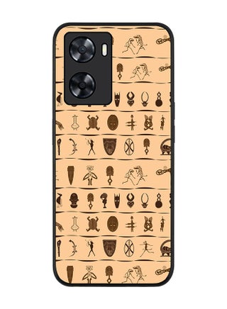 Rugged Black edge case for Oppo A57 4G/Oppo A77 4G/Oppo A77s Slim fit Soft Case Flexible Rubber Edges Anti Drop TPU Gel Thin Cover - Tribal Hieroglyphics - pzsku/Z26725305C96FDFC4019BZ/45/_/1693557917/4233183b-bc5a-4d3f-9002-9401d661fb46
