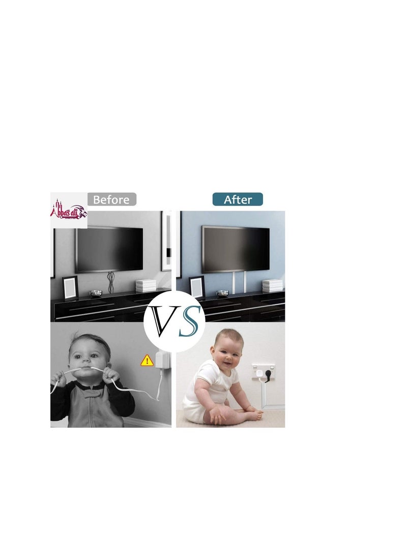 Abbasali 90cm Square Cable Box Self Adhesive PVC Wall Cord Cover Cable Pack Of 3 (16x16mm) - Image 2