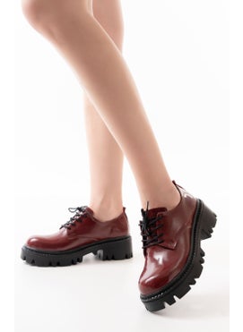 868-754 Claret Red Patent Leather Laced Daily High-Sole Loafer Shoes - pzsku/Z267267151C95FFC18188Z/45/_/1730571471/5977dfac-940b-4088-82b6-a45508ca28ef