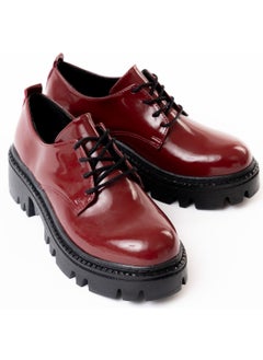 868-754 Claret Red Patent Leather Laced Daily High-Sole Loafer Shoes - pzsku/Z267267151C95FFC18188Z/45/_/1730571474/9c2a61f7-3c57-4cef-82ac-5aca8f12ea78