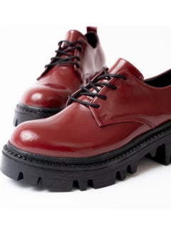 868-754 Claret Red Patent Leather Laced Daily High-Sole Loafer Shoes - pzsku/Z267267151C95FFC18188Z/45/_/1730571475/ebe6d249-3620-4cb8-9b5f-def23c3be784