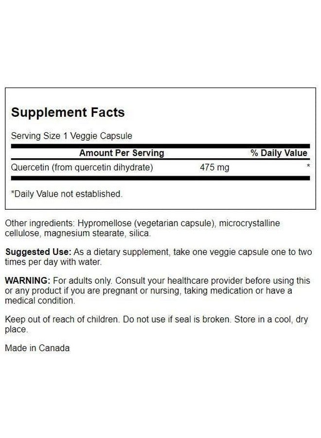 SWANSON High Potency Quercetin (60 Veggie Capsules) - Image 3